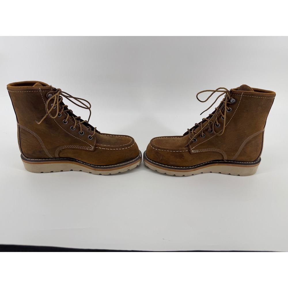 Carhartt Women's Waterproof Wedge Work Boots Tan Leather Size 7 - Picture 6 of 8